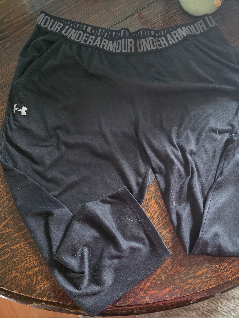 Under Armour Black Performance Capris with Logo Waistband